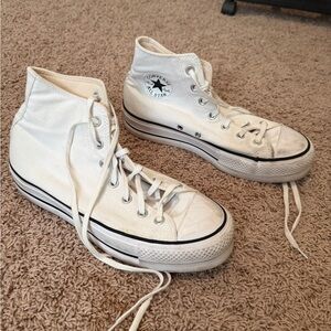 Converse High-Top Sneakers in Classic White